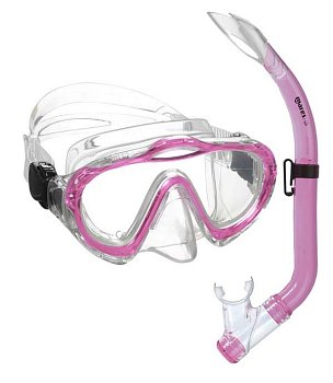 Maska a Šnorchl MARES SHARKY SET- Dětské Růžová