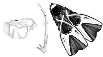 Maska a Šnorchl TROPICAL set + Ploutve X-ONE MARES Modrá SM 35 až 38
