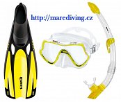 Maska + Šnorchl + Ploutve - MARES PURE VISION SET Žlutá 36 / 37