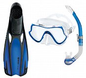 Maska + Šnorchl + Ploutve MARES SHORE SET - Velikost pro Dospělé Modrá 36 / 37