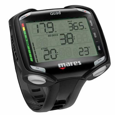 Potápěčský Počítač MARES QUAD Černá - Bílá