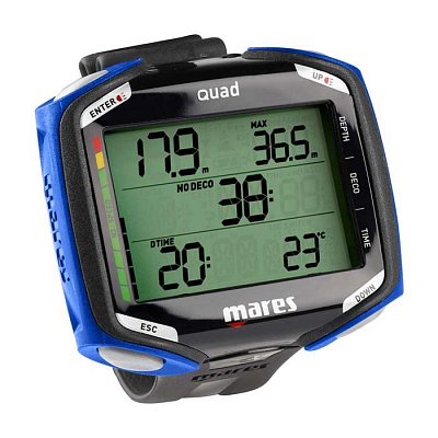 Potápěčský Počítač MARES QUAD Černá - Bílá