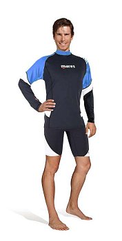 Tričko MARES RASH GUARD LOOSE FIT Long Sleeve - Dlouhý Rukáv - Volný střih - Pánské M Modrá