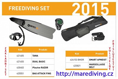 FREEDIVING SET MARES 41/42 Ano Ne