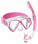 Maska a Šnorchl MARES PIRATE NEON Junior Set - Dětské Růžová