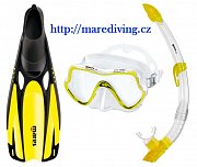 Maska + Šnorchl + Ploutve - MARES PURE VISION SET Modrá 42 / 43