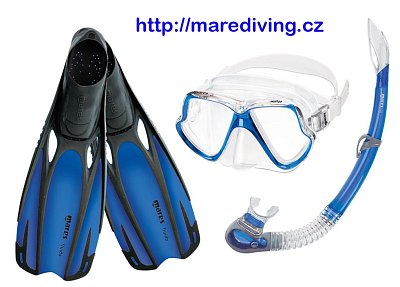 Maska + Šnorchl + Ploutve - MARES WAHOO SET Žlutá 42 / 43