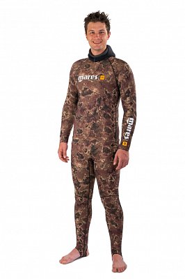 Maskovací Oblek MARES Top RASHGUARD CAMO BROWN - Triko - Spearfishing a FreeDiving 6 - XL