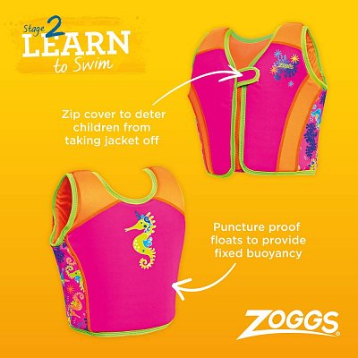 Plavecká Vesta ZOGGS Pro Děti - SEA UNICORN SWIMSURE JACKET PINK