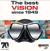 Potápěčská Maska MARES X-VISION ULTRA LS LiquidSkin - Limitovaná EDICE 70 let Mares + Obal na masku Černá / Černá - sklo stříbrné barvy