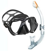 Potápěčská Maska MARES X-VISION ULTRA LS LiquidSkin + Suchý Šnorchl ERGO DRY Černá