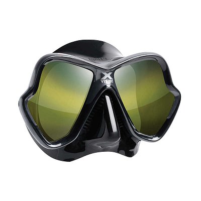 Potápěčská Maska MARES X-VISION ULTRA LS ZRCADLOVÁ SKLA LiquidSkin Černá / Černá - sklo stříbrné barvy
