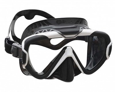 Potápěčská Maska + Suchý Šnorch + Druhý Rám - Mares PURE WIRE SET Černá - Bílá Bez náhradního rámu