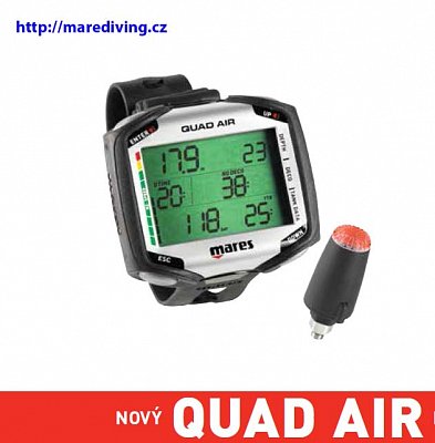 Potápěčský Počítač MARES QUAD AIR + SONDA Bílá