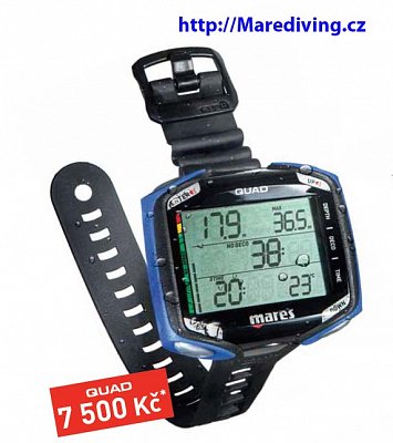 Potápěčský Počítač MARES QUAD Limitovaná Edice Hluboce Modrá