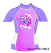 Tričko MARES RASH GUARD - Krátký Rukáv - Dívčí 2 - 7Let  L / 5-6 let