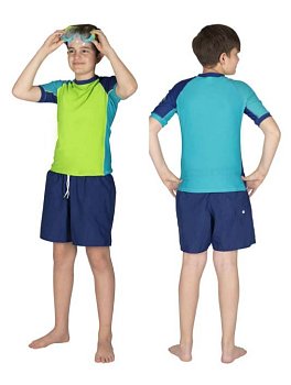 Dětské Triko Do Vody Mares SEASIDE RASHGUARD SHIELD JUNIOR M Zelená