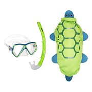 Maska + Šnorchl + Batoh - Mares ZOO - Dětský Snorchloací Set Fialová - Chobotnice