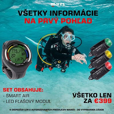 Potápěčský Počítač MARES SMART AIR + SONDA Černý